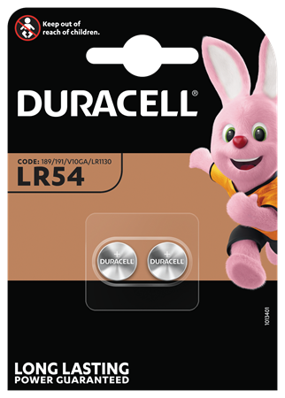 Duracell LR54 alkaliskt knappcell 10x2-p